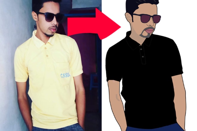 I will do vector art in photoshop
