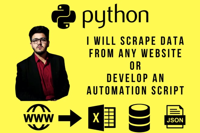 I will do web scraping data extraction to csv,json,xml and database