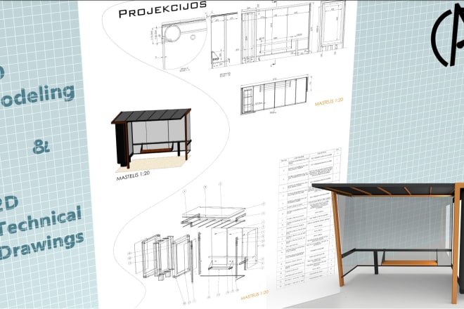 I will do your 3d cad modeling and 2d technical drawings