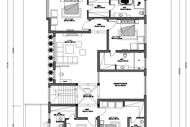 I will draw 2d house plan, section, elevations and roof plan fast