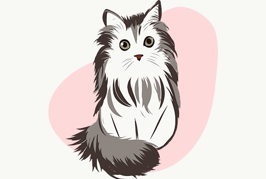 I will draw a beautiful illustration of your pet