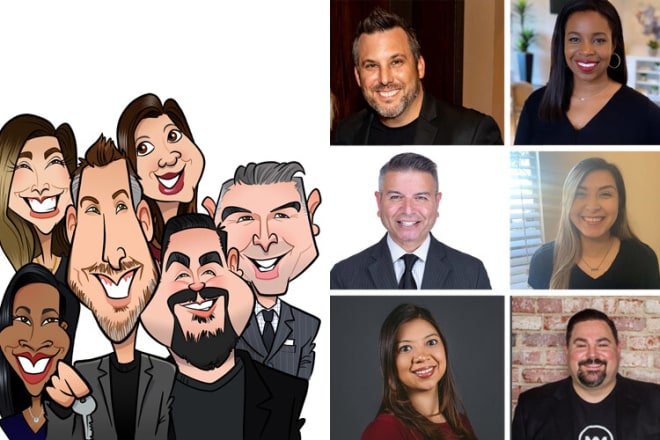 I will draw a caricature of you a friend or a loved one