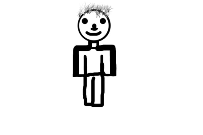 I will draw a stick man that looks a bit like you