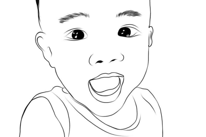 I will draw line art ilustration on the face or inanimate objects