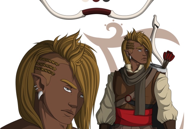 I will draw your dnd character ref sheet or scene