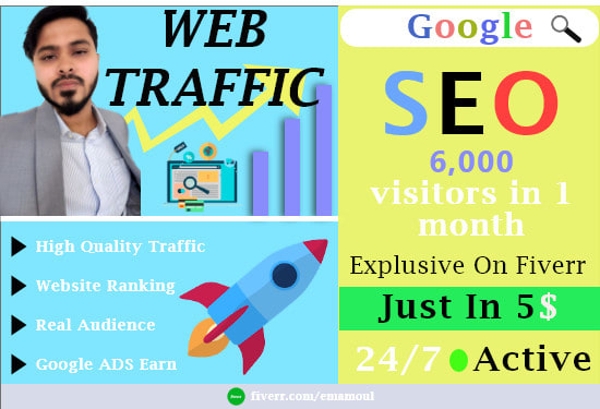 I will drive 29 days google organic search traffic using keywords