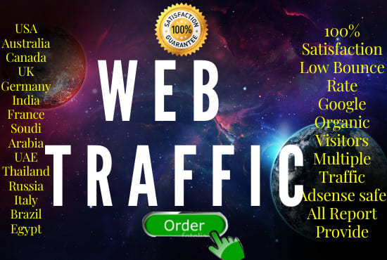 I will drive real organic web traffic