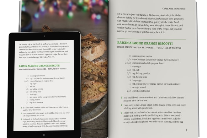 I will format your cookbook plus cover