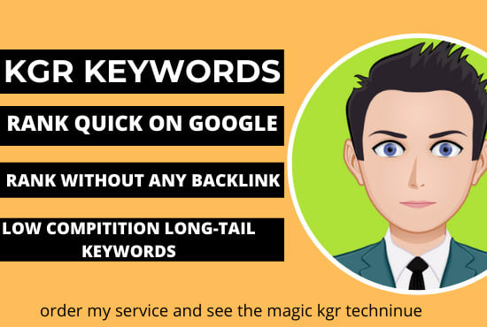 I will kgr keyword research for amazon affiliate niche site and SEO