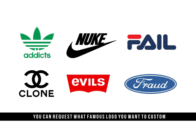I will make a custom clothing tshirt logo parodies