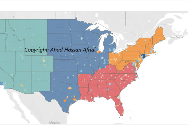I will make a map chart in tableau