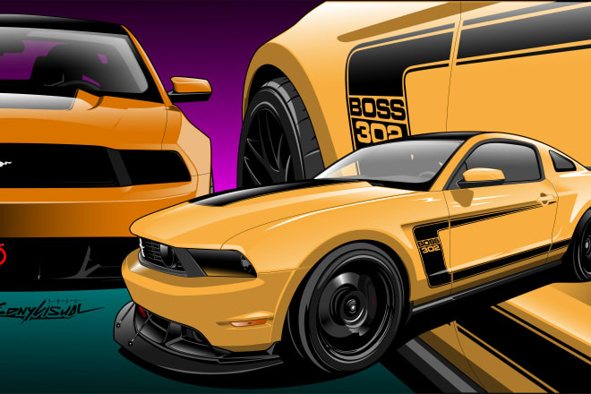 I will make illustration vector design any type of car