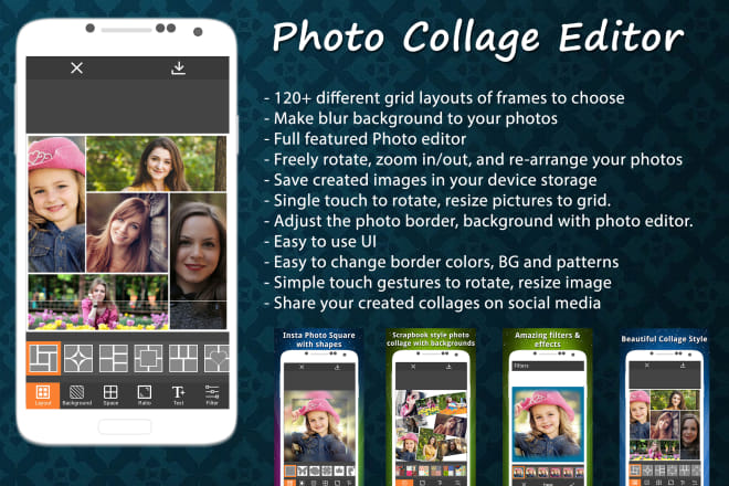 I will make photo collage editor android app