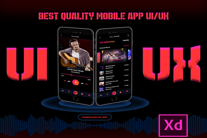 I will make stunning quality mobile app UI UX design on adobe xd