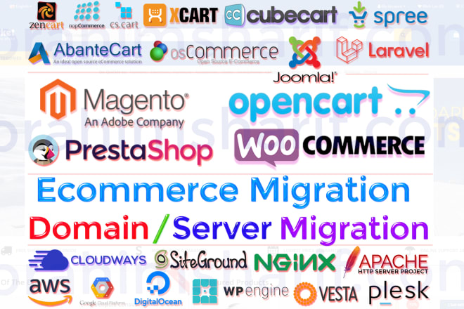 I will migrate magento, opencart, woocommerce, prestashop or any ecommerce site