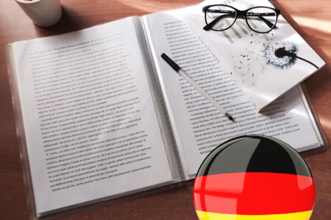 I will professionally translate german into italian or english