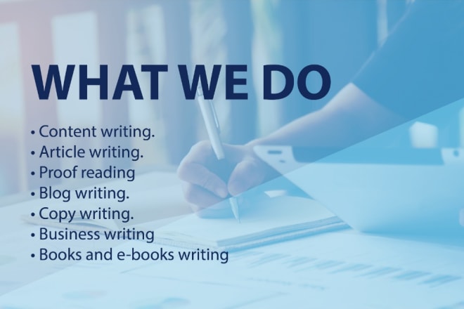 I will professionally write and poof read contents