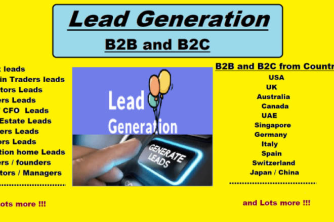 I will provide USA forex leads, crypto leads and verified forex leads