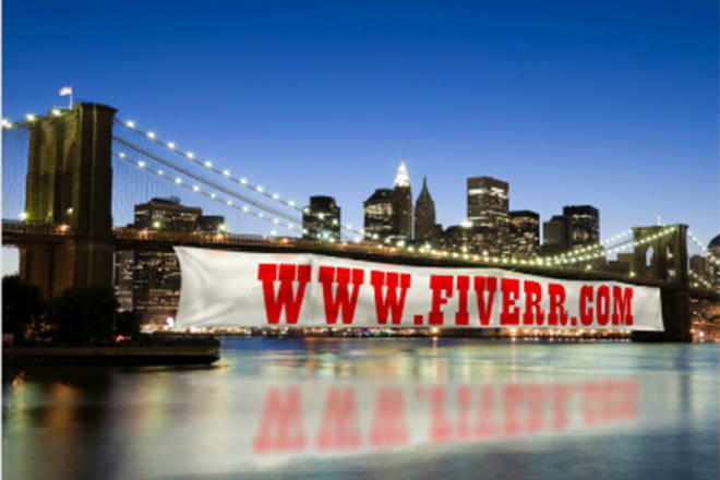I will put your website name on Brooklyn bridge New York