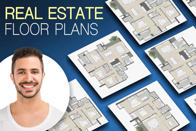 I will redraw and render floor plan for real estate agents