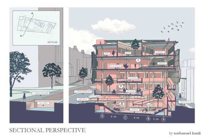 I will render your architecture design plan, elevation, section, site plan