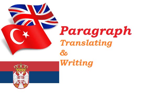 I will translate or write a paragraph eng tr srb
