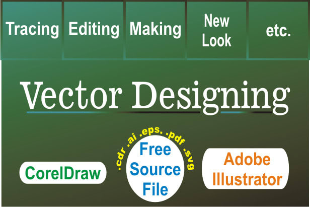 I will vector drawing, designing in adobe illustrator or corel draw