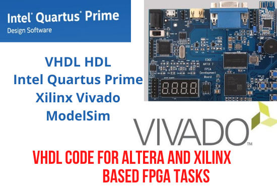 I will write vhdl code for fpga on intel quartus and xilinx vivado