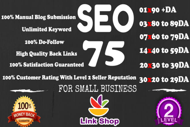 I will 75 unique dofollow backlinks da 20 to 90 plus