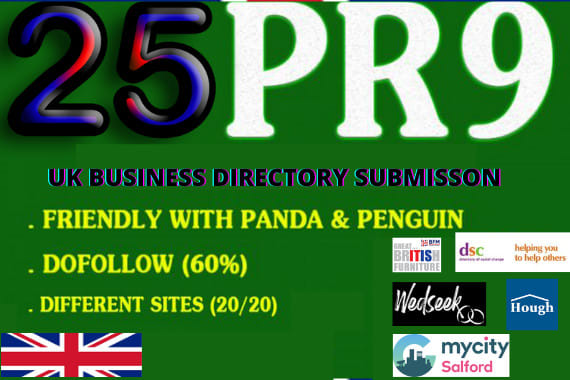 I will add your website to 25 uk directories,best uk link building