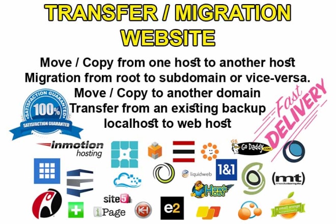 I will backup,move,migrate or transfer your website in a few hours