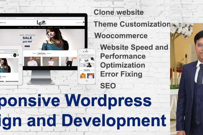 I will build responsive wordpress website design