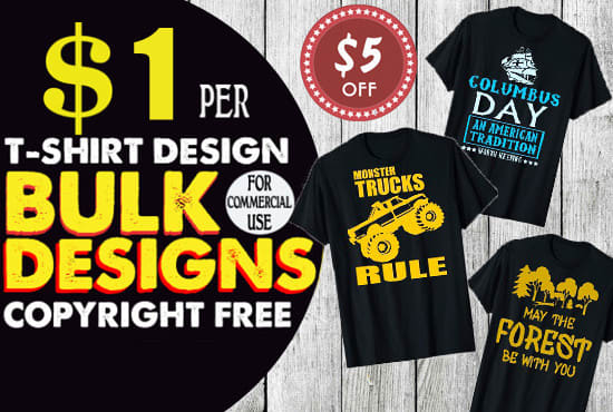I will create creative trendy t shirt design with your idea to get your first sell