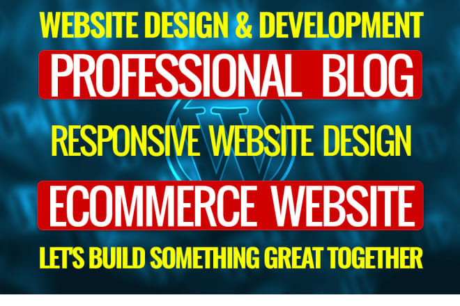 I will create wordpress website design or wordpress blog