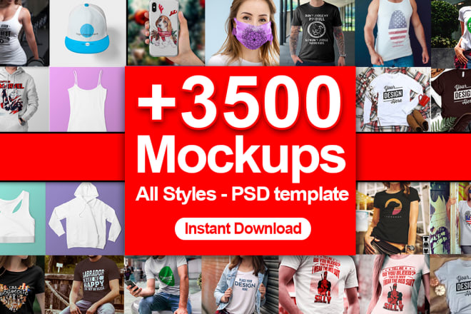 I will deliver 3500 mockups and bella tshirt mockups for etsy shop