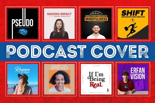 I will design a podcast cover art, podcast art, podcast logo