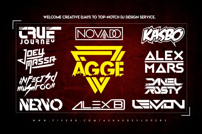 I will design custom music, band, typography, edm, script, text or dj logo