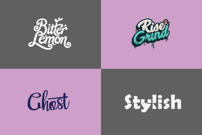 I will design minimal and font logo within 24 hours