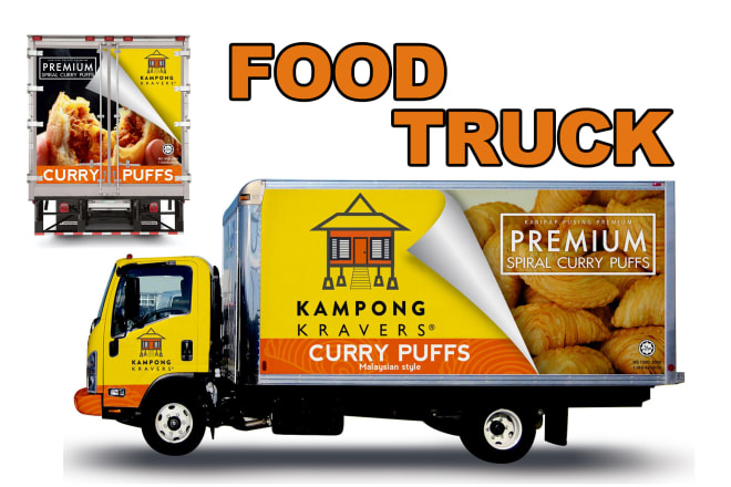 I will design professional food truck for your bussiness