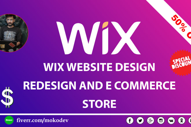 I will design, redesign wix site or e commerce store with builder