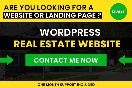 I will design your real estate website or landing page in wordpress