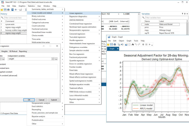 I will do econometric analysis for you using stata