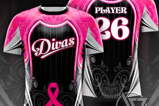 I will do softball jersey fullprint sublimation design