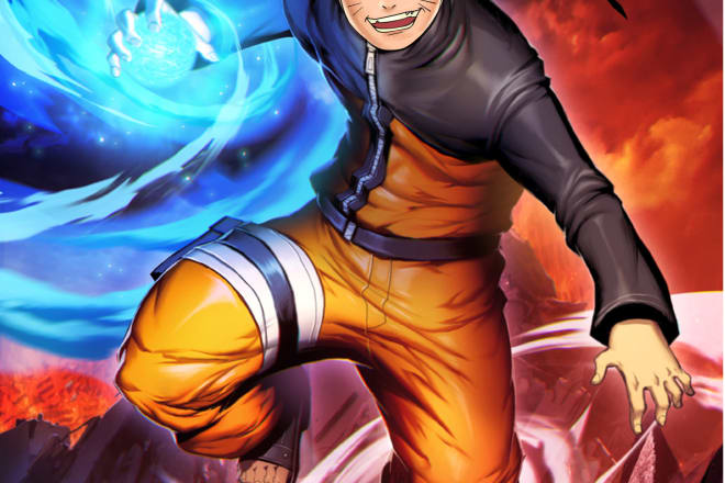 I will draw you in naruto manga anime style