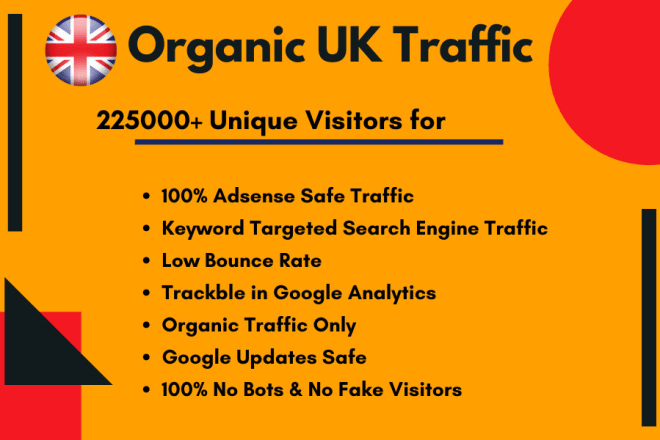 I will drive organic UK traffic visitors from search engine