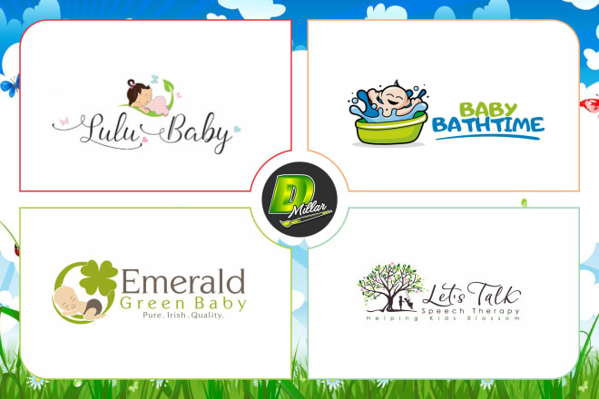 I will make a baby, kids or children logo for your shop or product