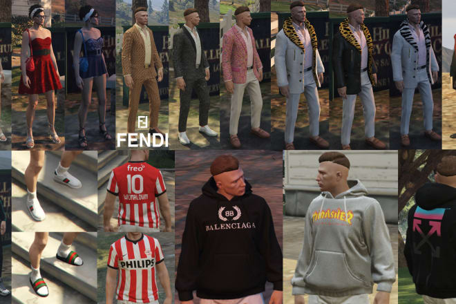 I will make custom gta v clothing textures for your fivem server