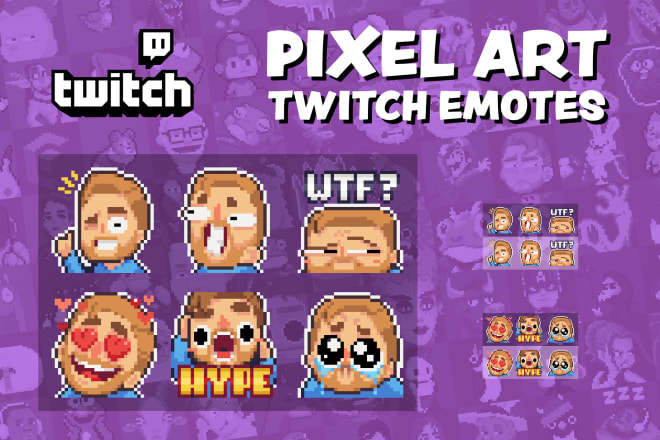 I will make custom pixel art emotes and badges for twitch and more