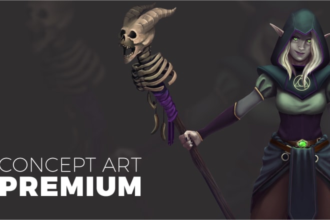 I will make the conceptual art of your character or creature