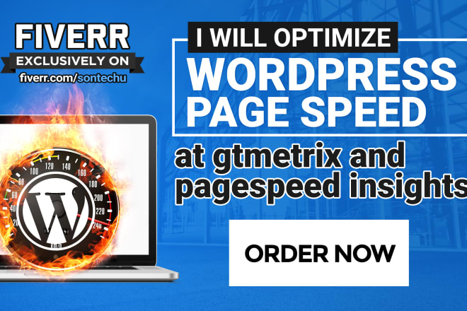I will optimize wordpress page speed at gtmetrix and pagespeed insights